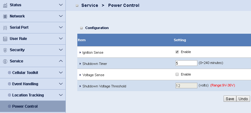 MG400 Service PowerControl