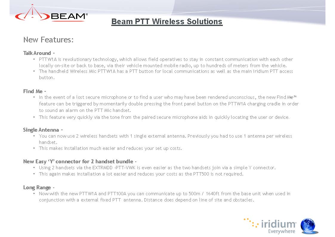 Beam Iridium PTT Overview 2024 Page 20